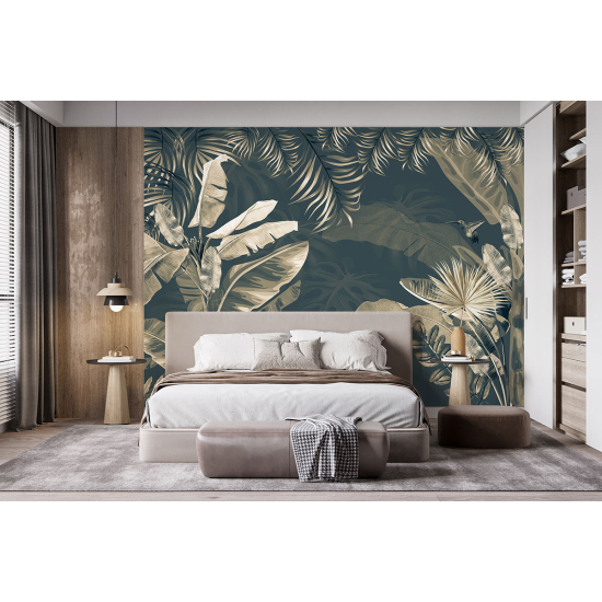 Panoramic Wallpaper - Wall Mural - Tropical leaves