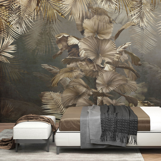 Panoramic Wallpaper - Wall Mural - Tropical leaves