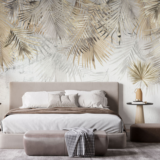 Panoramic Wallpaper - Wall Mural - Tropical leaves