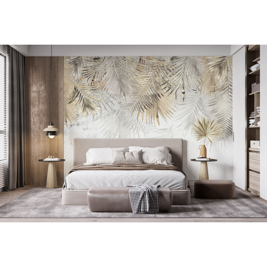 Panoramic Wallpaper - Wall Mural - Tropical leaves