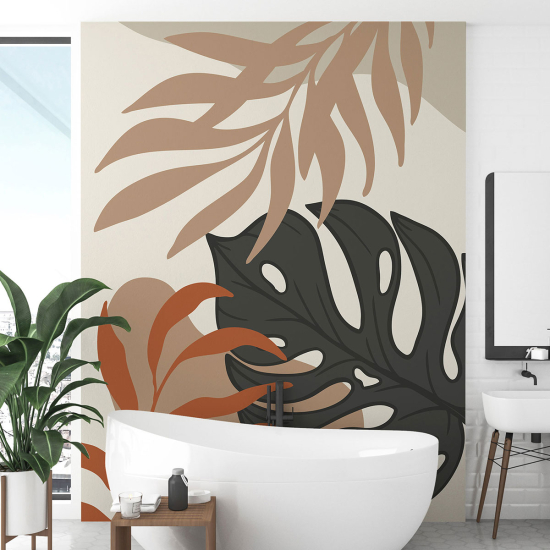 Panoramic Wallpaper - Wall Mural - Tropical leaves