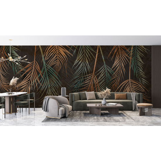 Panoramic Wallpaper - Wall Mural - Tropical leaves