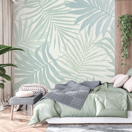 Panoramic Wallpaper - Wall Mural - Tropical leaves