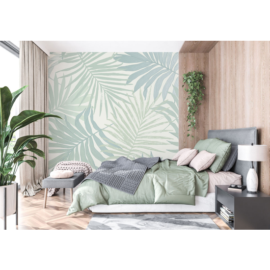 Panoramic Wallpaper - Wall Mural - Tropical leaves