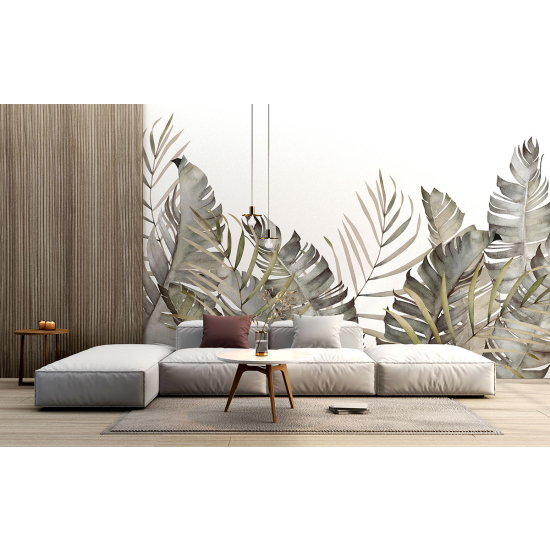 Panoramic Wallpaper - Wall Mural - Tropical leaves