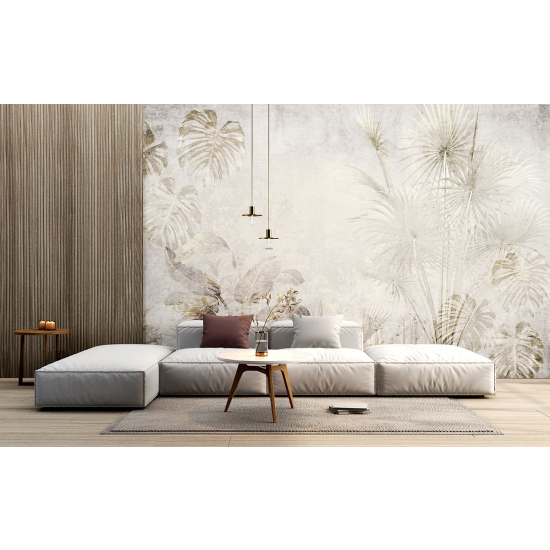 Panoramic Wallpaper - Wall Mural - Tropical leaves