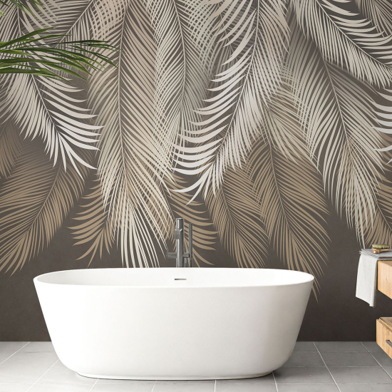 Panoramic Wallpaper - Wall Mural - Tropical leaves