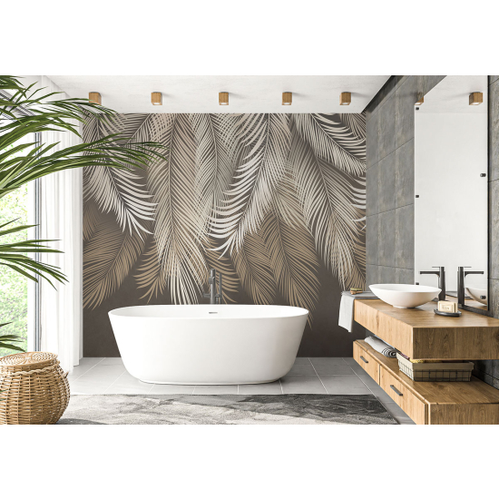 Panoramic Wallpaper - Wall Mural - Tropical leaves