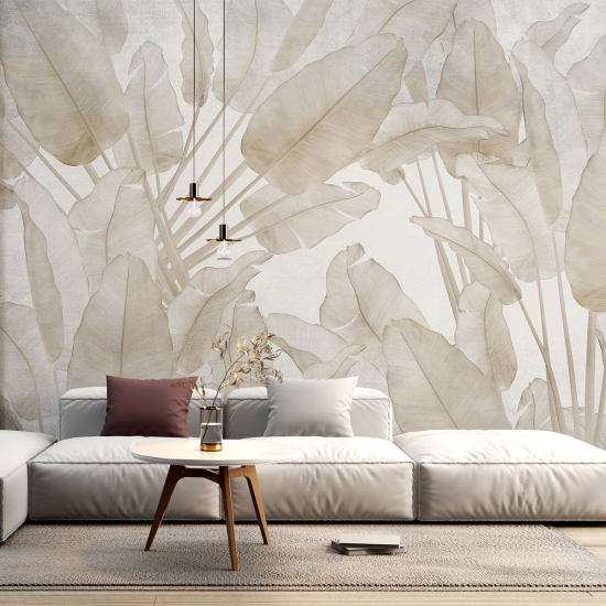 Panoramic Wallpaper - Wall Mural - Tropical leaves