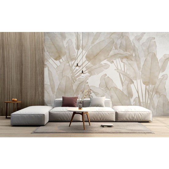 Panoramic Wallpaper - Wall Mural - Tropical leaves