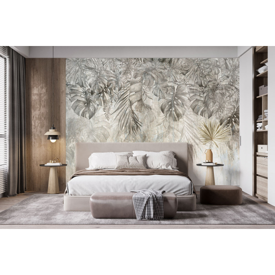 Panoramic Wallpaper - Wall Mural - Tropical leaves