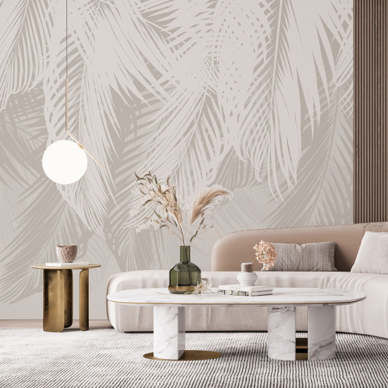 Panoramic Wallpaper - Wall Mural - Tropical leaves