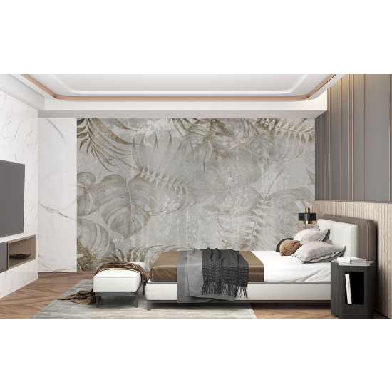 Panoramic Wallpaper - Wall Mural - Tropical leaves