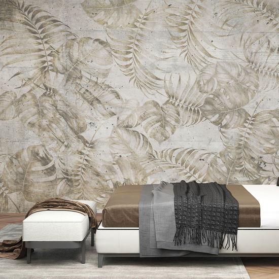 Panoramic Wallpaper - Wall Mural - Tropical leaves