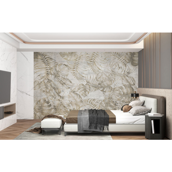 Panoramic Wallpaper - Wall Mural - Tropical leaves