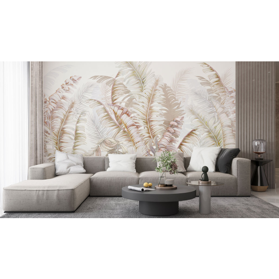 Panoramic Wallpaper - Wall Mural - Tropical leaves