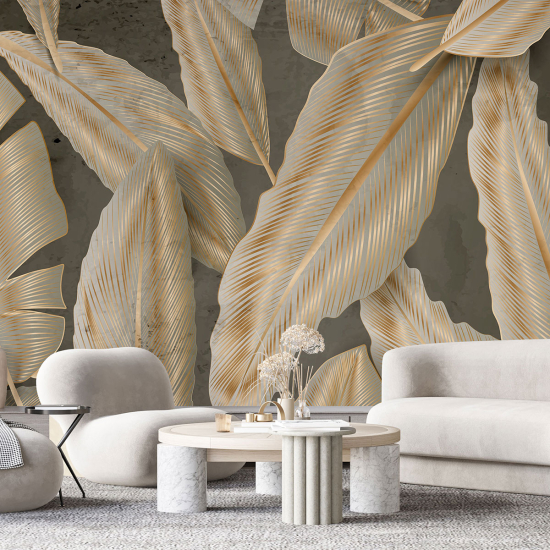 Panoramic Wallpaper - Wall Mural - Tropical leaves