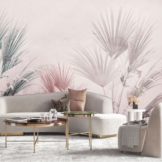 Panoramic Wallpaper - Wall Mural - Tropical leaves