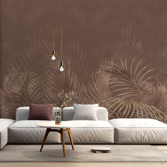 Panoramic Wallpaper - Wall Mural - Tropical leaves