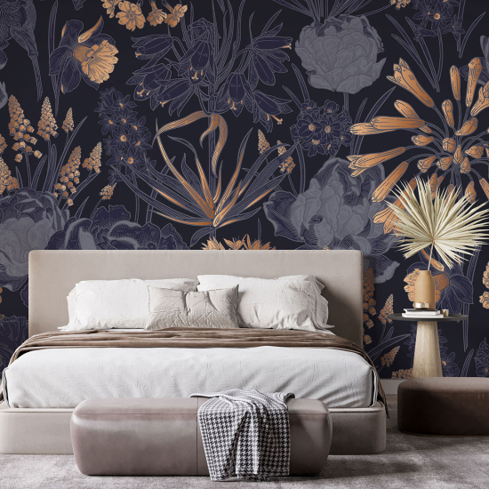 Panoramic Wallpaper - Wall Mural - Tropical leaves