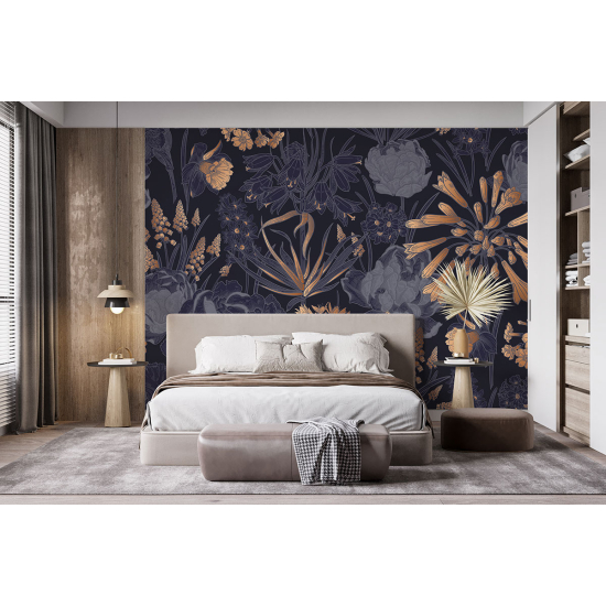 Panoramic Wallpaper - Wall Mural - Tropical leaves