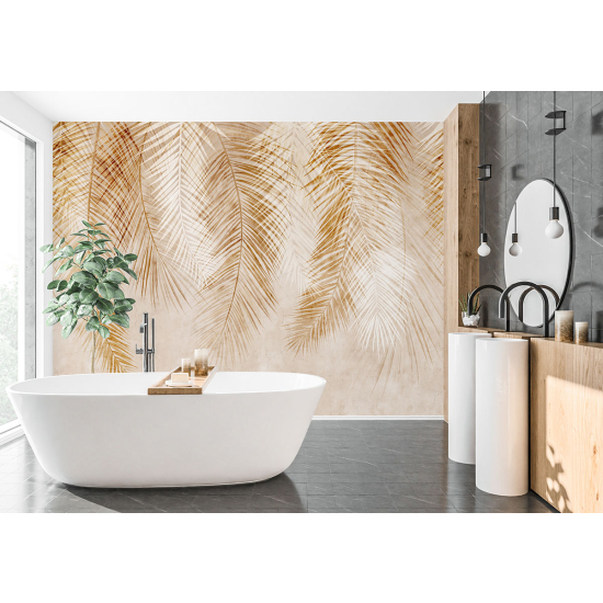 Panoramic Wallpaper - Wall Mural - Tropical leaves