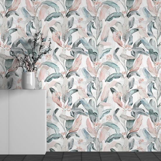 Panoramic Wallpaper - Wall Mural - Tropical leaves