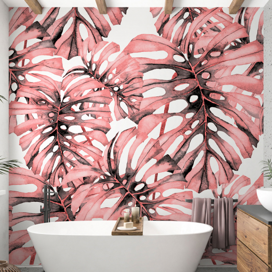 Panoramic Wallpaper - Wall Mural - Tropical leaves