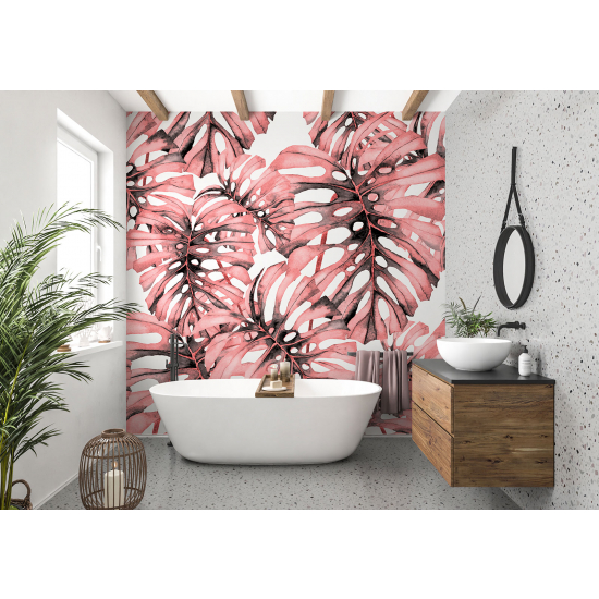 Panoramic Wallpaper - Wall Mural - Tropical leaves