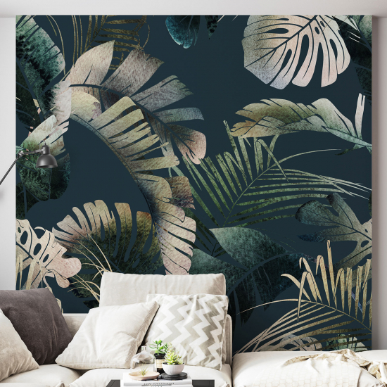 Panoramic Wallpaper - Wall Mural - Tropical leaves