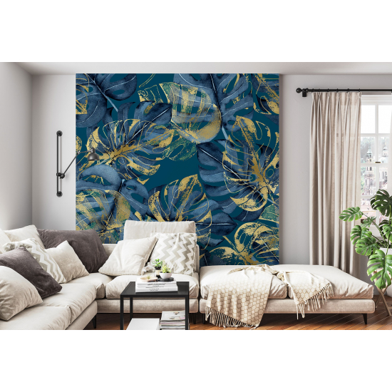 Panoramic Wallpaper - Wall Mural - Tropical leaves