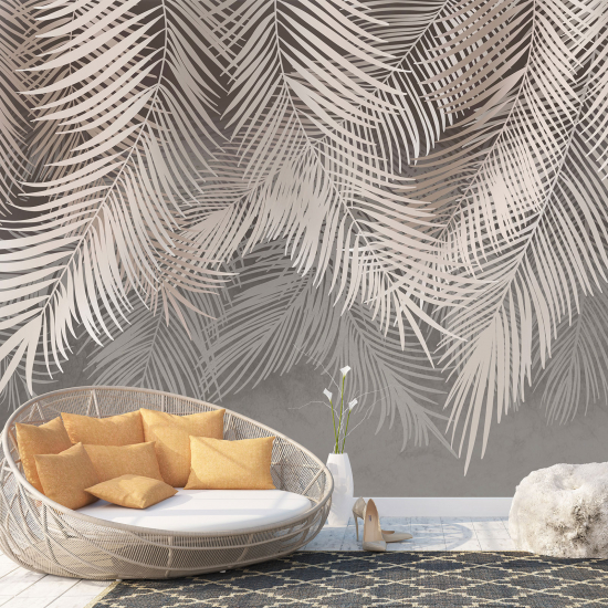 Panoramic Wallpaper - Wall Mural - Tropical leaves