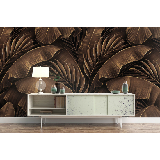 Panoramic Wallpaper - Wall Mural - Tropical leaves