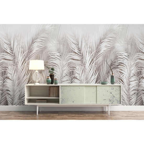 Panoramic Wallpaper - Wall Mural - Tropical leaves