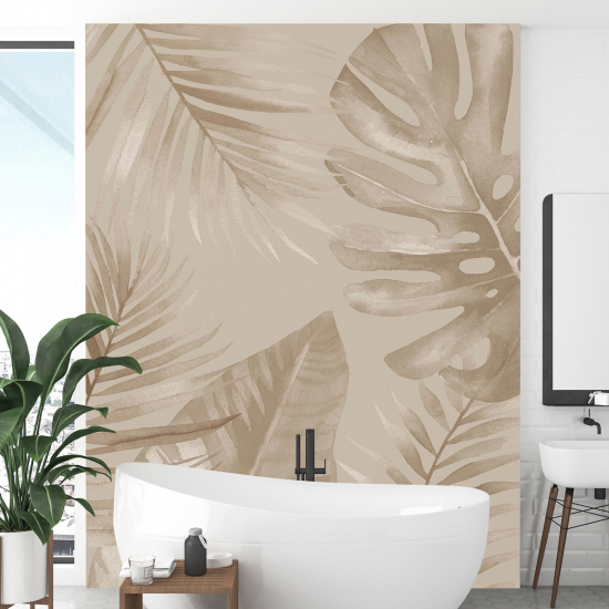 Panoramic Wallpaper - Wall Mural - Tropical leaves