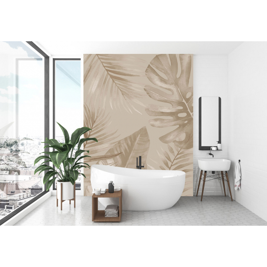 Panoramic Wallpaper - Wall Mural - Tropical leaves