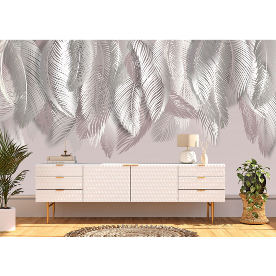 Panoramic Wallpaper - Wall Mural - Tropical leaves