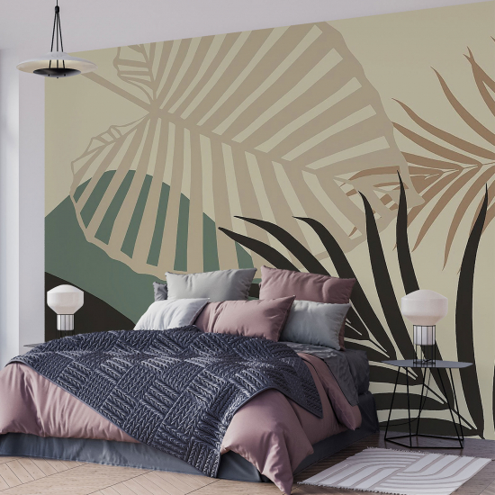 Panoramic Wallpaper - Wall Mural - Tropical leaves