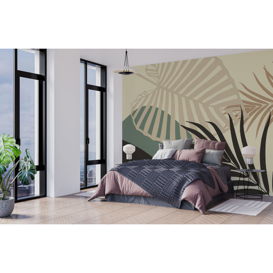 Panoramic Wallpaper - Wall Mural - Tropical leaves