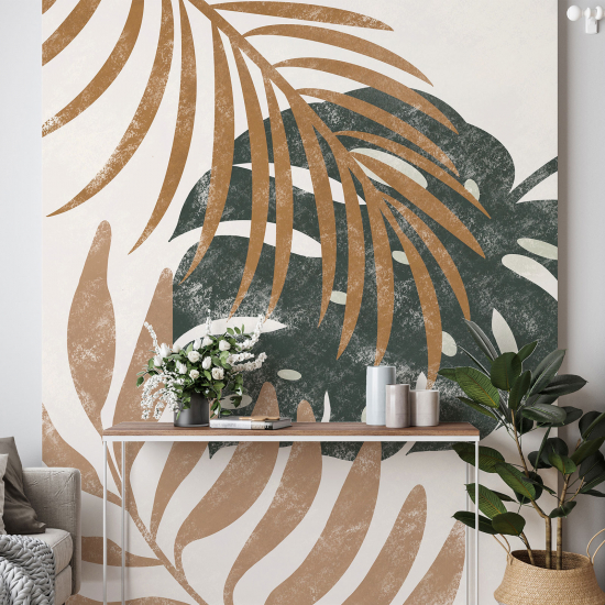 Panoramic Wallpaper - Wall Mural - Tropical leaves