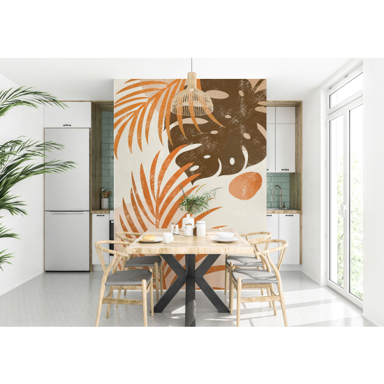 Panoramic Wallpaper - Wall Mural - Tropical leaves