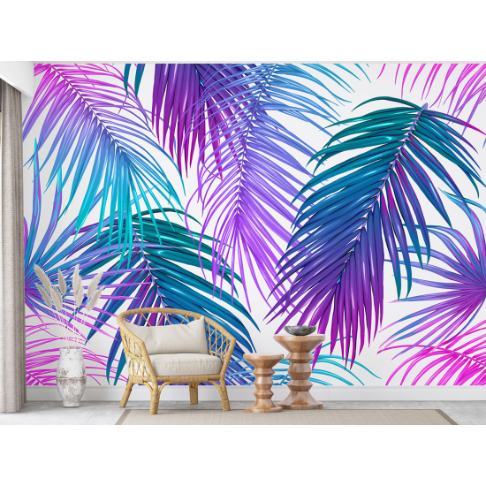 Panoramic Wallpaper - Wall Mural - Tropical leaves