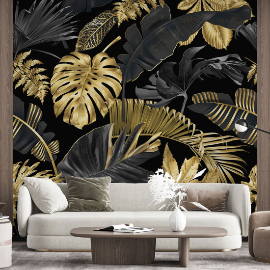 Panoramic Wallpaper - Wall Mural - Tropical leaves