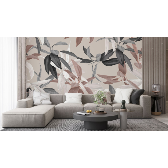 Panoramic Wallpaper - Wall Mural - Tropical leaves