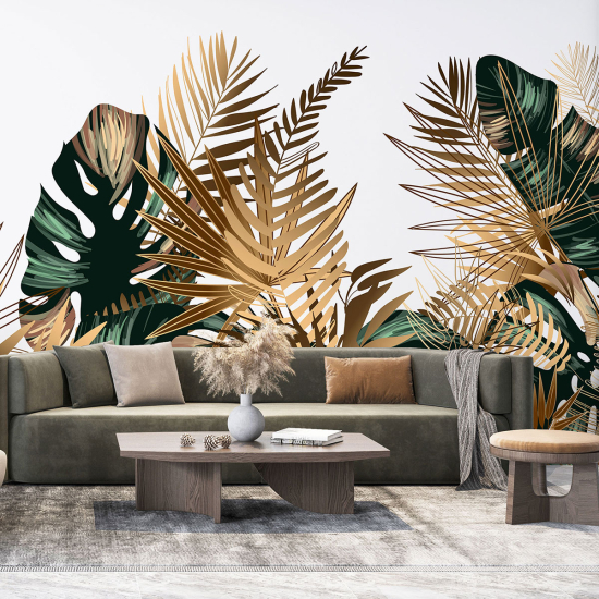 Panoramic Wallpaper - Wall Mural - Tropical leaves