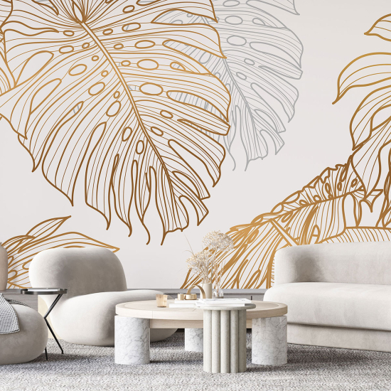 Panoramic Wallpaper - Wall Mural - Tropical leaves