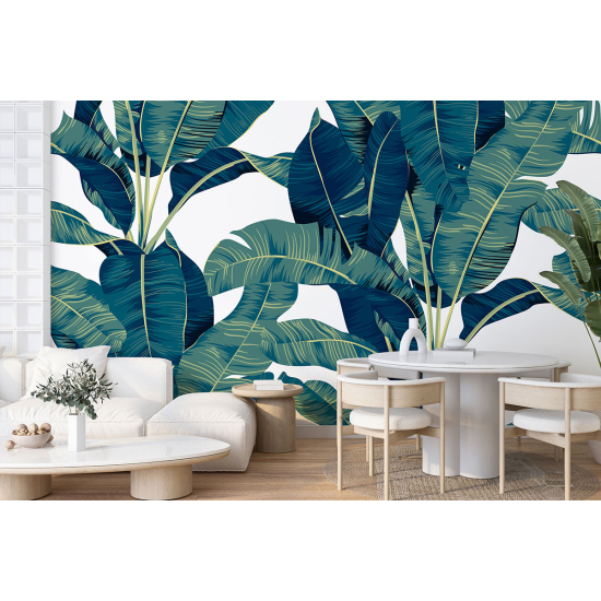 Panoramic Wallpaper - Wall Mural - Tropical leaves