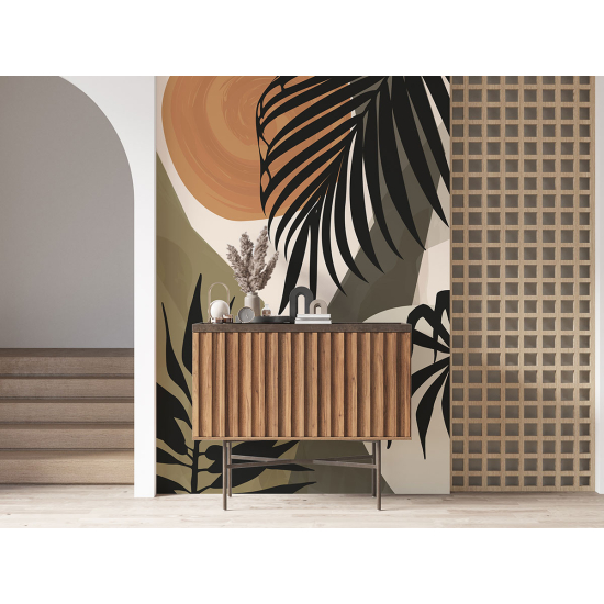 Panoramic Wallpaper - Wall Mural - Tropical leaves