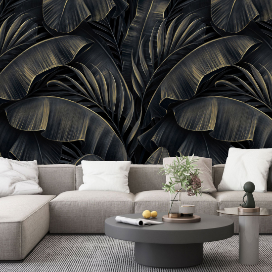 Panoramic Wallpaper - Wall Mural - Tropical leaves