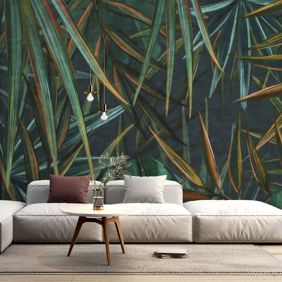 Panoramic Wallpaper - Wall Mural - Tropical leaves